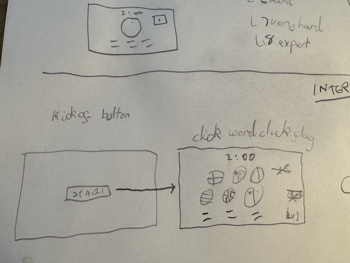 Game interface sketches