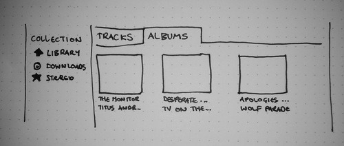 A concept for displaying albums in the Spotify app